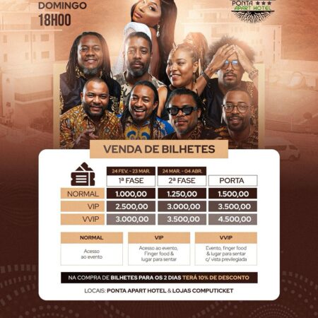 Jazz ao pôr do Sol – 3ª edição -  Melhor da música moçambicana - NORMAL