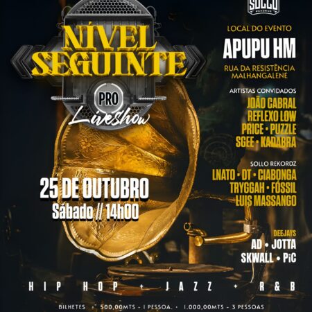 Nível Seguinte Pro Liveshow – Entrada válida para 3 participantes.