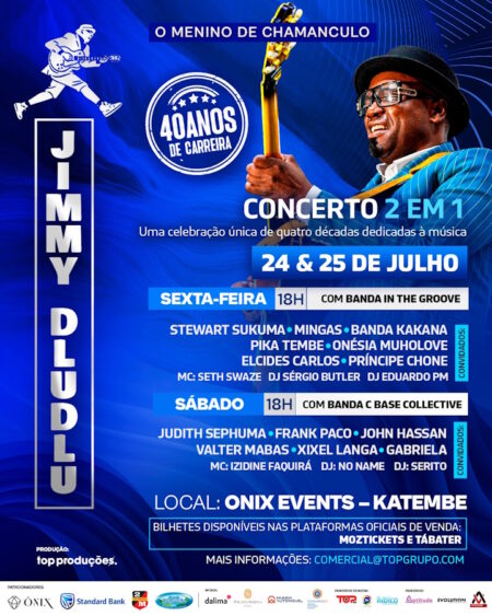 Jimmy Dludlu — 40 Anos de Carreira -  PASS 2 DIAS - VVIP