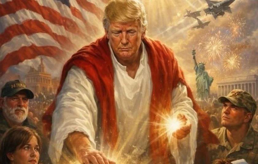 Entre provocação e simbolismo, Trump reacende polémica ao encenar figura messiânica