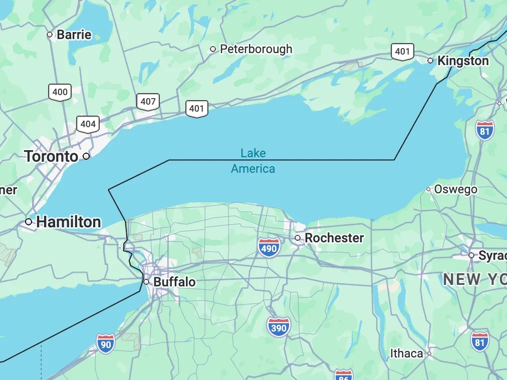 Google Maps passa a identificar Lago Ontário como “Lake America” para utilizadores nos EUA